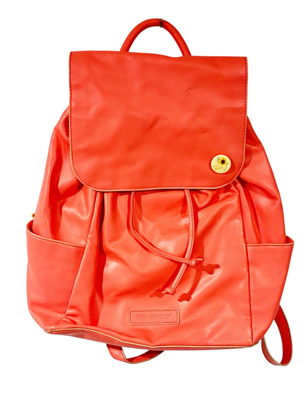 Vera Bradley Coral Drawstring Backpack Handbag
